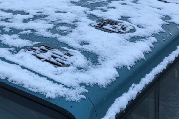 Havas tető miatt büntették a buszvezetőt